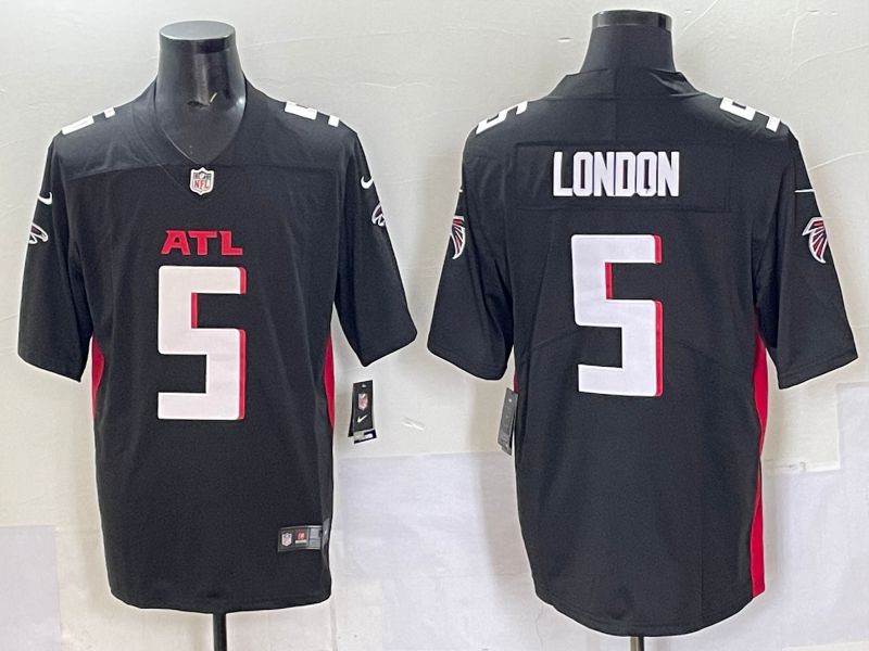 Men 2025 Atlanta Falcons #5 London Black Nike Limited NFL Jersey style 001
